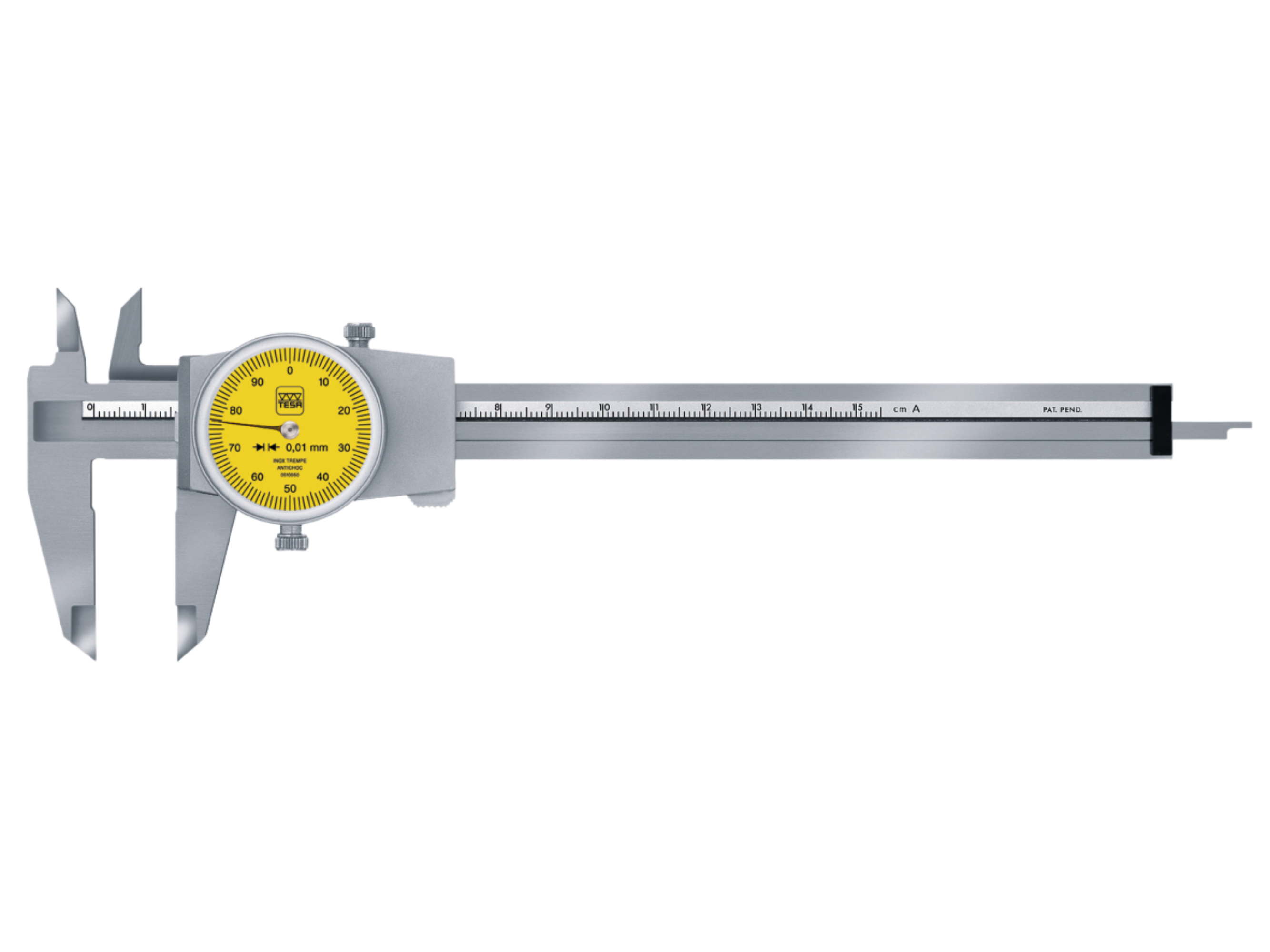Tesa Trio-Pack Dial Caliper 0-150mm 0.02mm 2mm 00510008P