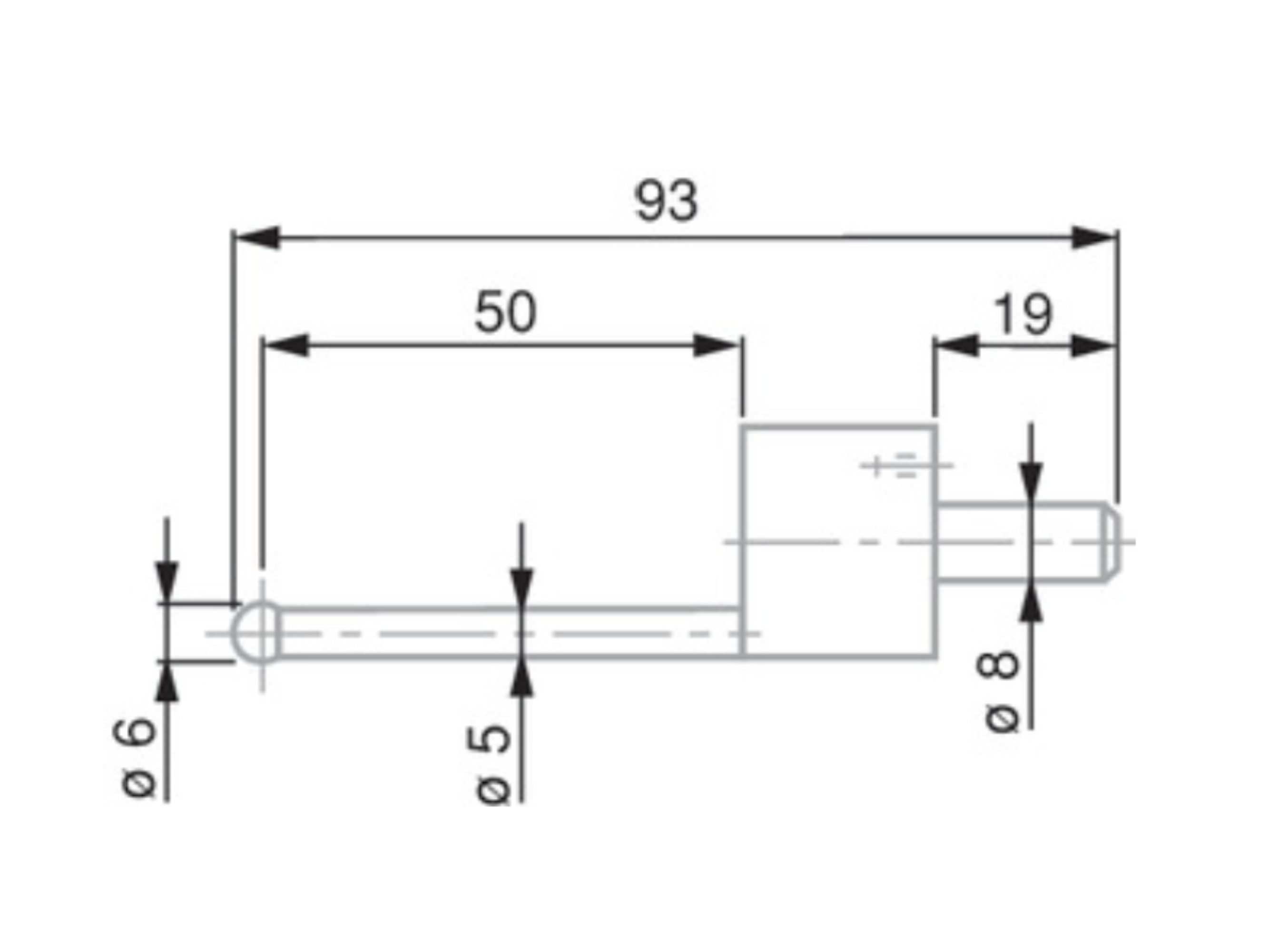 Ball Tip Insert, Ø8mm Shank, Ø6mm L93mm 0071684816