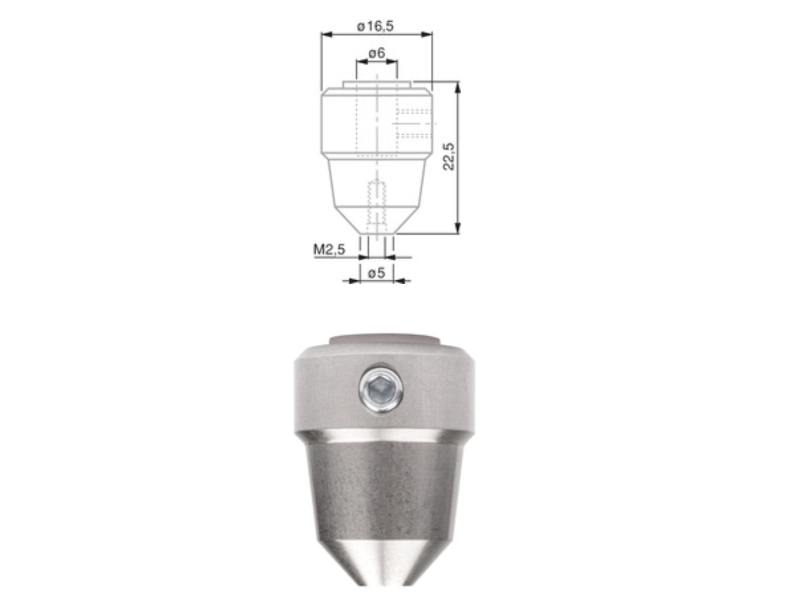 Height Gauge Insert Holder for M2.5 inserts 00760195