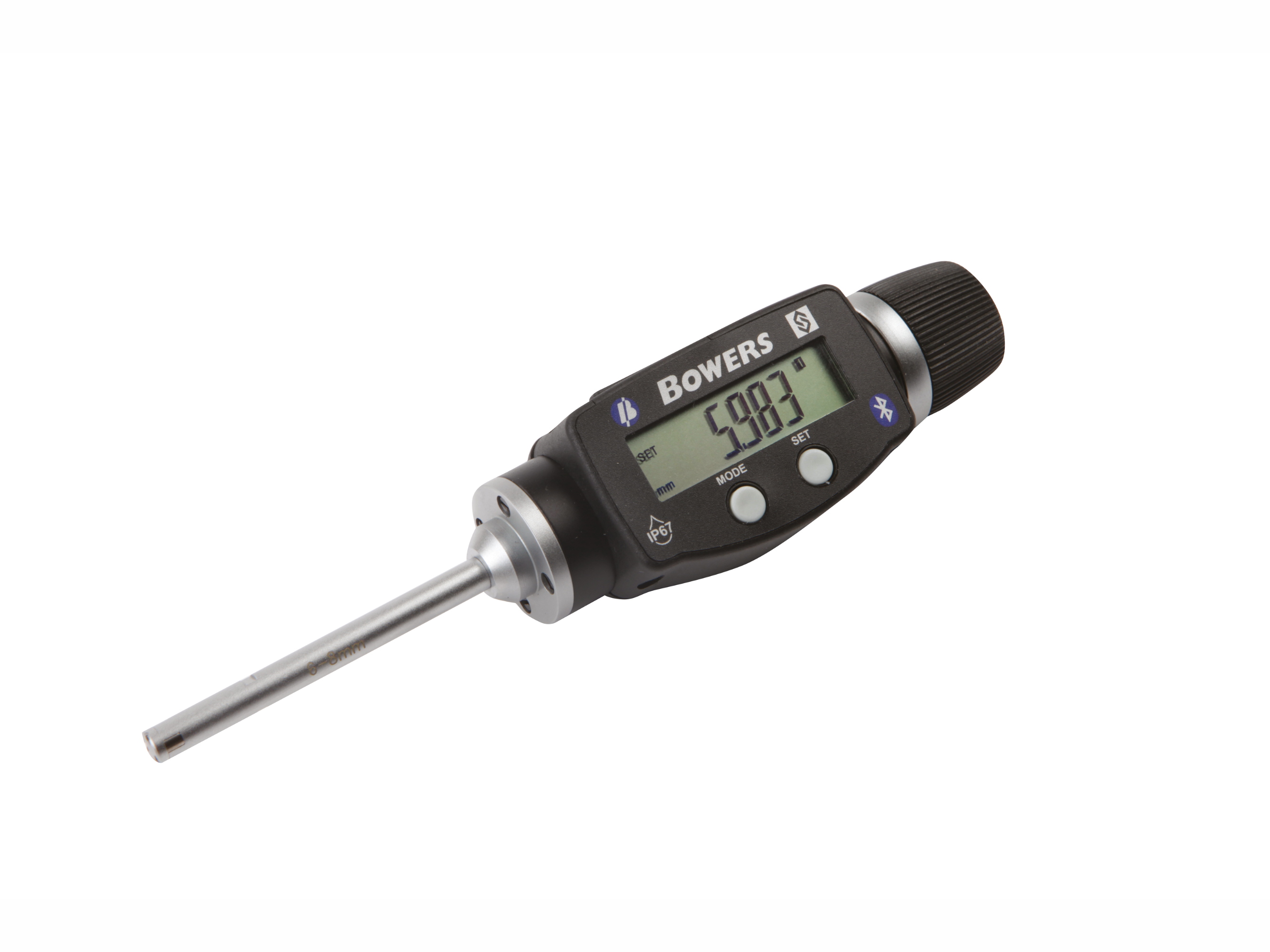 Bowers XT Digital Micrometer With Bluetooth 6-8mm XTD6M-BT