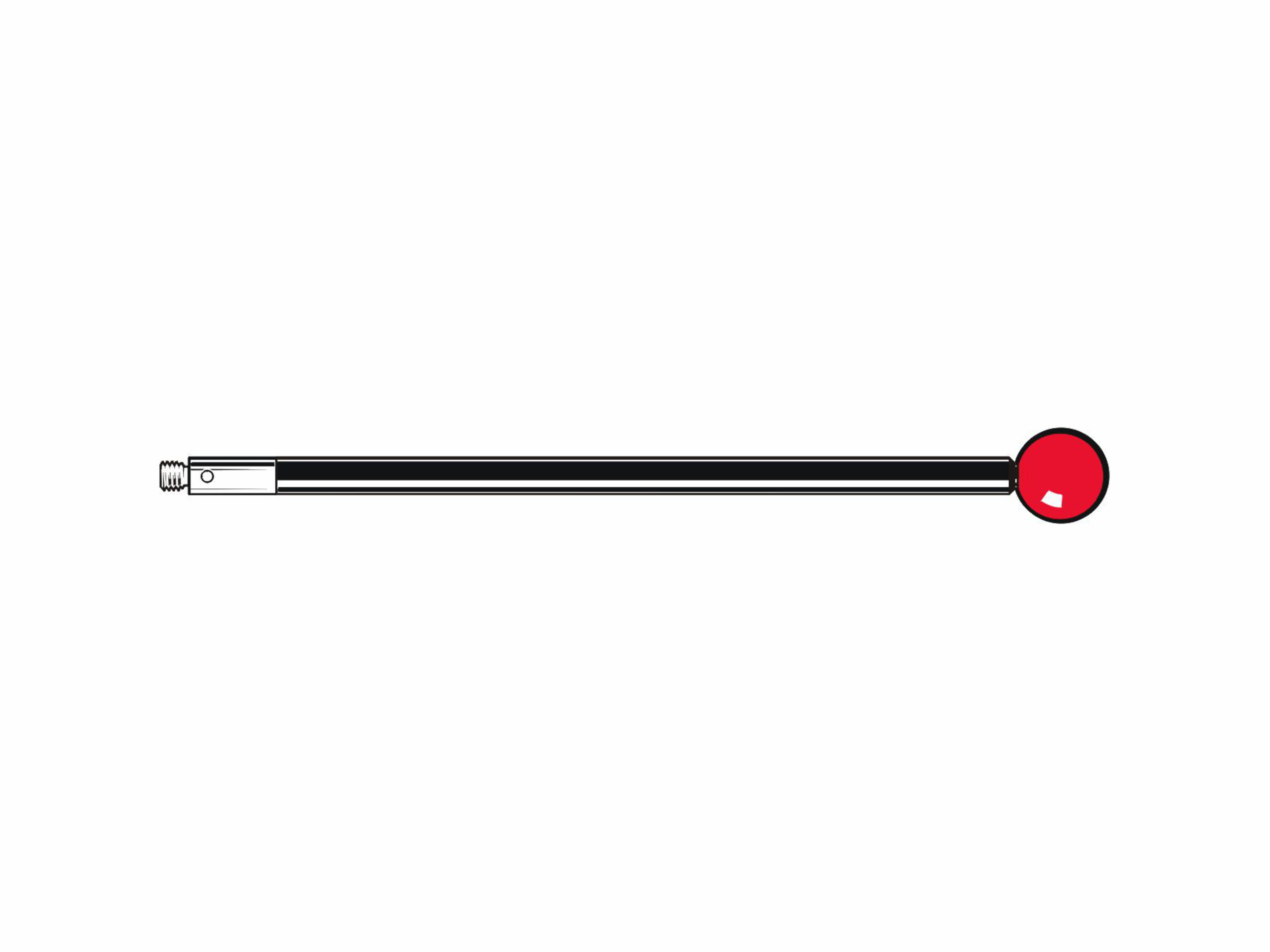 M3 Ø10 mm ruby ball, carbon fibre stem, L 100 mm, EWL 100 mm A-5003-7056