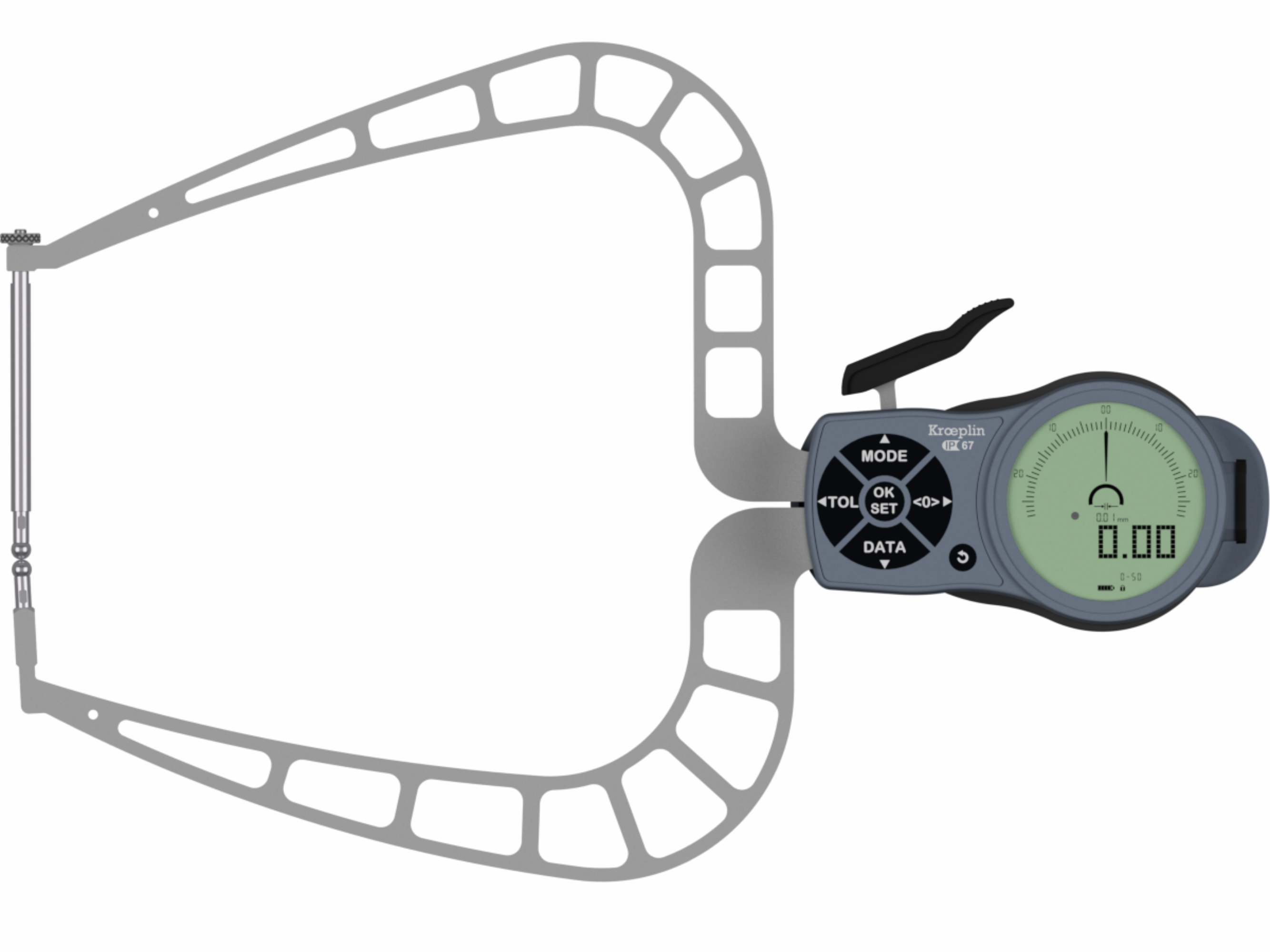 Kroeplin Digital External Caliper Gauge 0-50mm, 0.001mm K450B