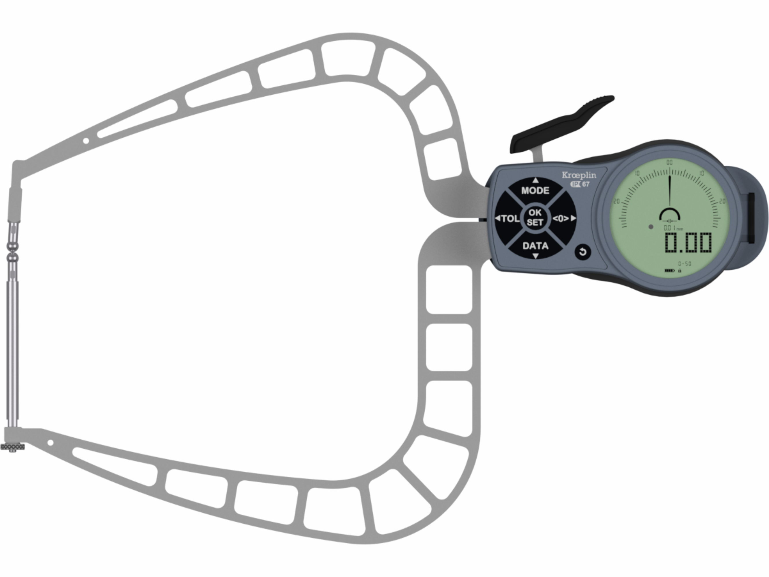 Kroeplin Digital External Caliper Gauge 0-50mm, 0.001mm K450F