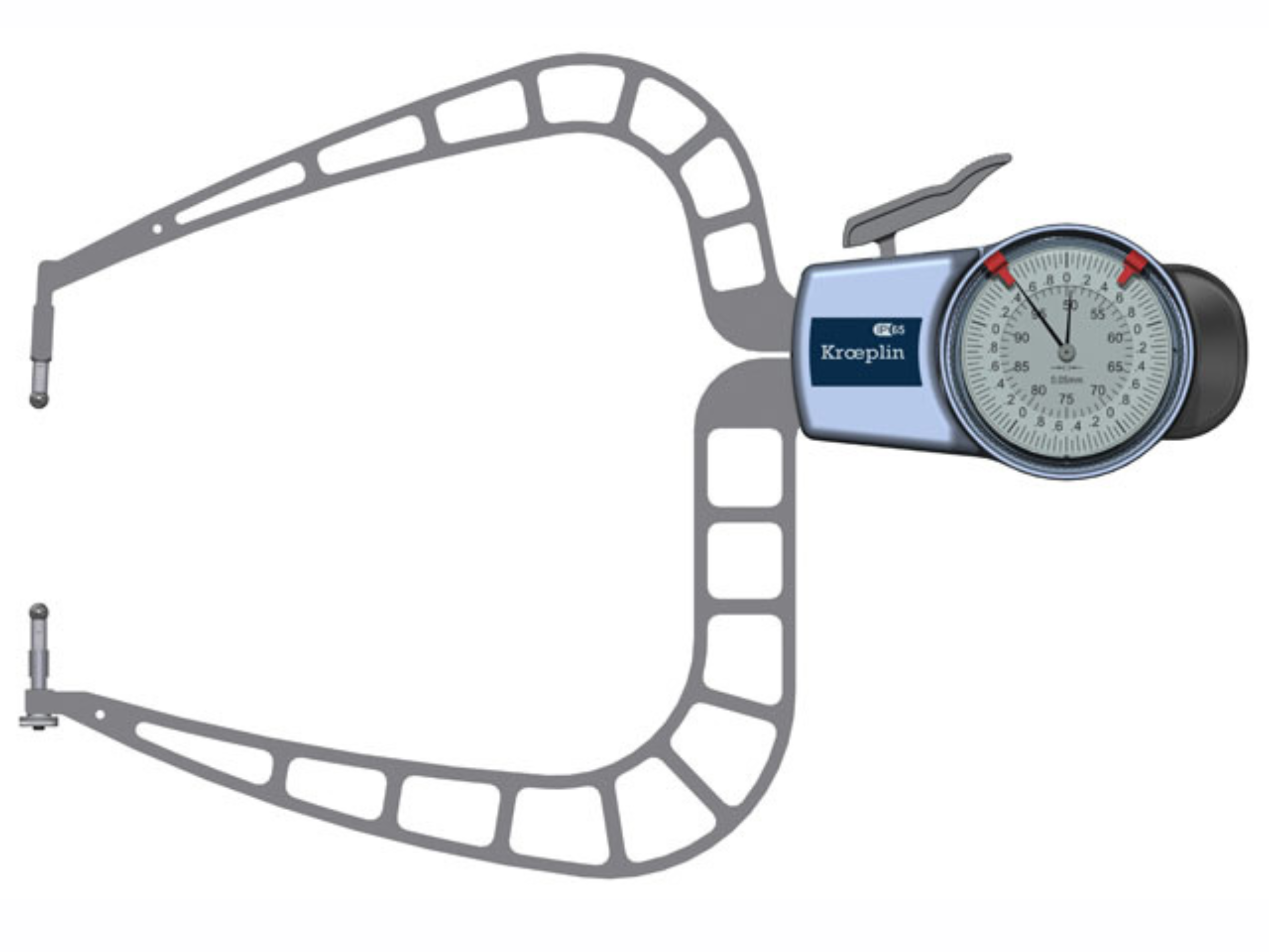 Kroeplin Digital External Caliper Gauge 50-100mm, 0.05mm D4100