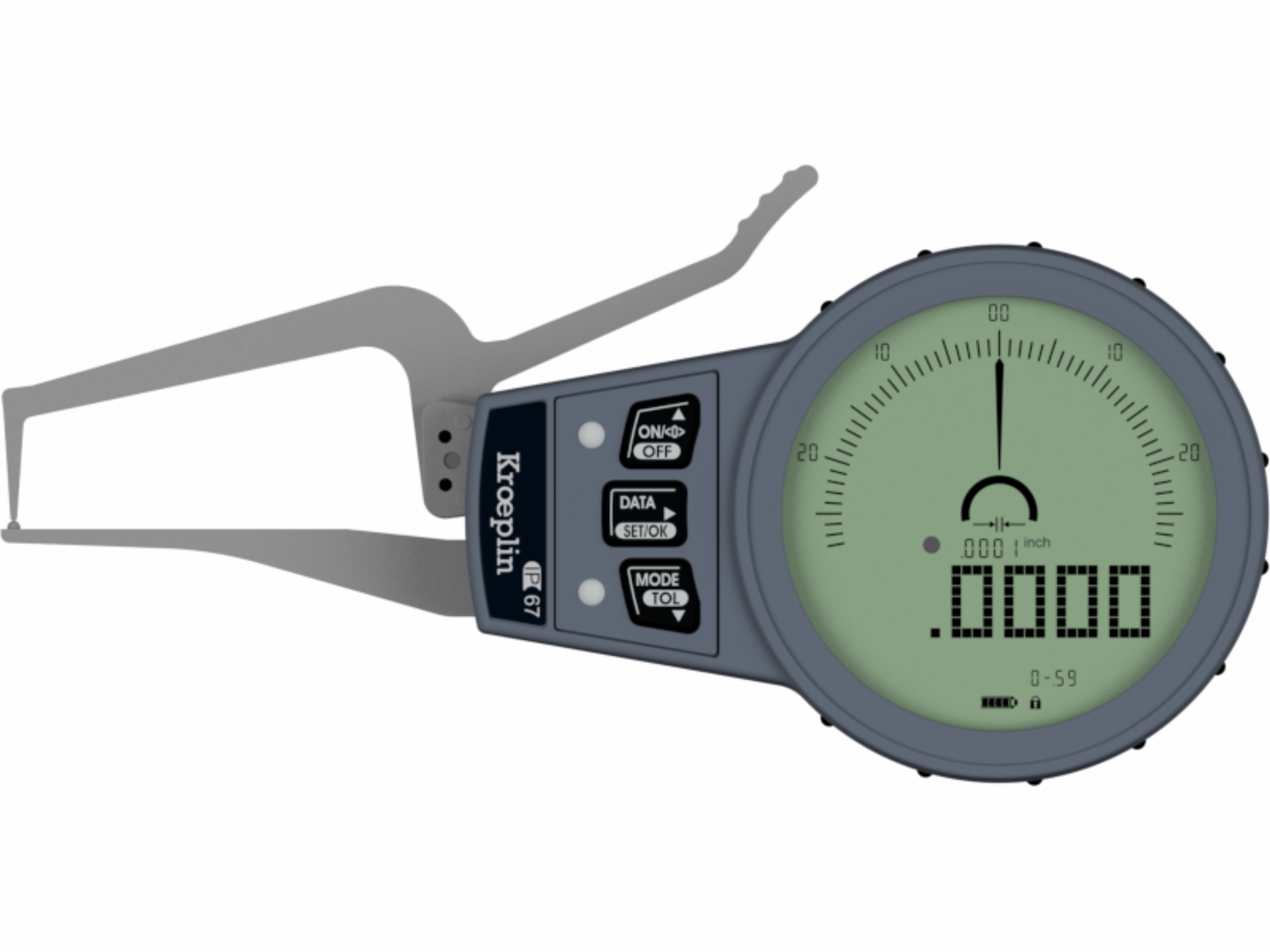 Kroeplin Digital Tube Wall Caliper Gauge 0-0.59", 0.001mm COR15S