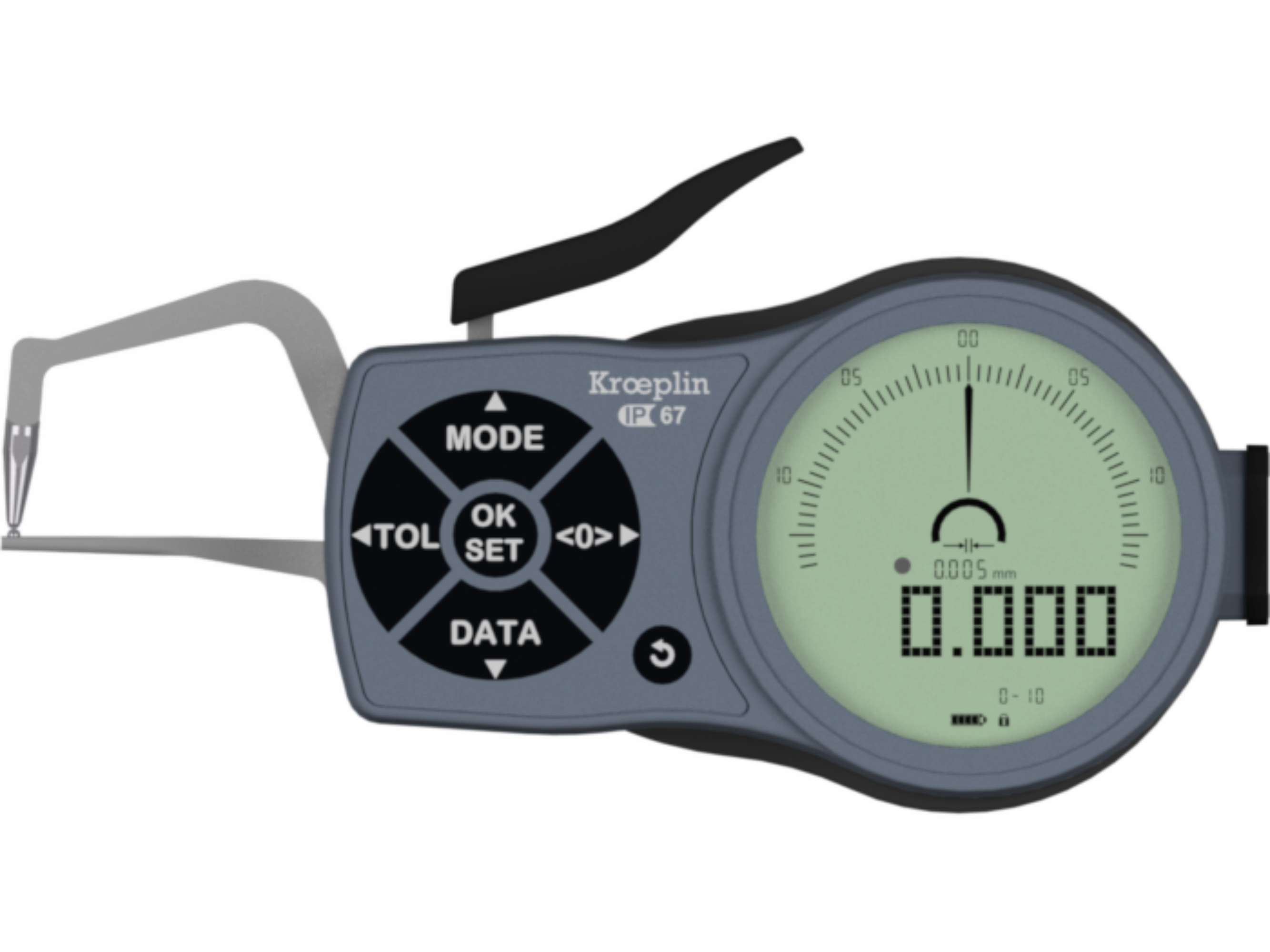 Kroeplin Digital Tube Wall Caliper Gauge 0-10mm, 0.001mm K1R10( Mitutoyo Equivalent 209-943)