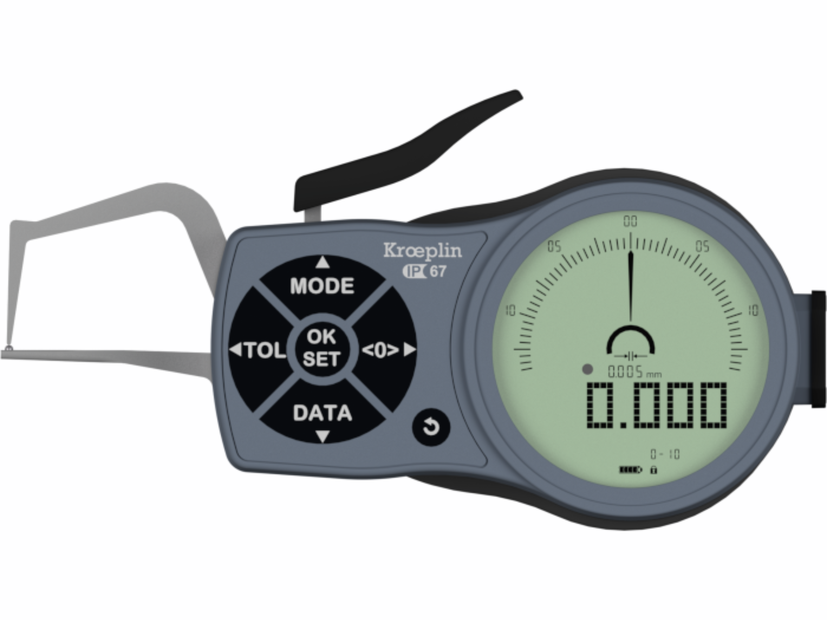 Kroeplin Digital Tube Wall Caliper Gauge 0-10mm, 0.001mm K1R10S