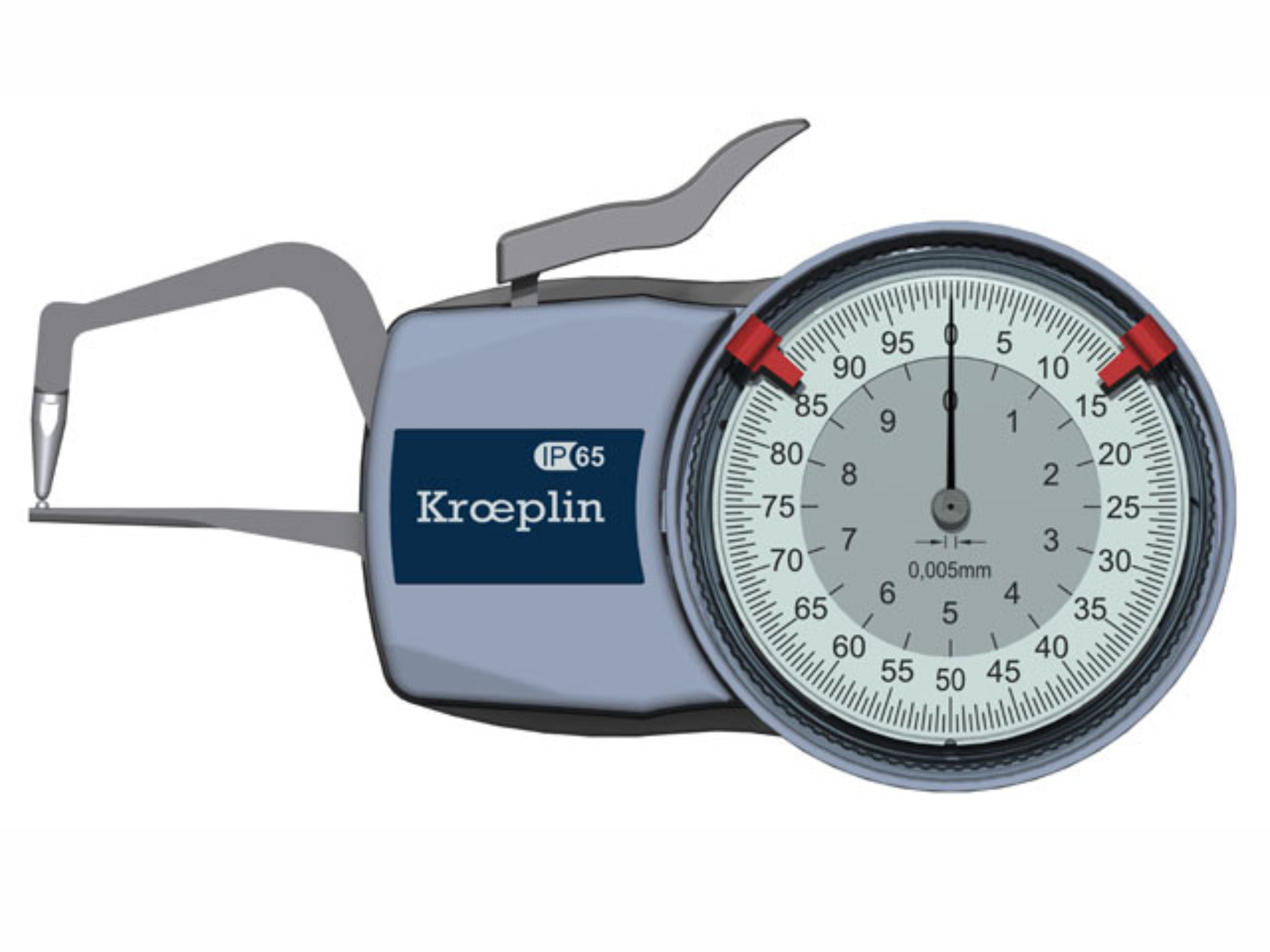 Kroeplin Analogue Tube Wall Caliper Gauge 0-10mm, 0.005mm D1R10, (Mitutoyo 209-400)