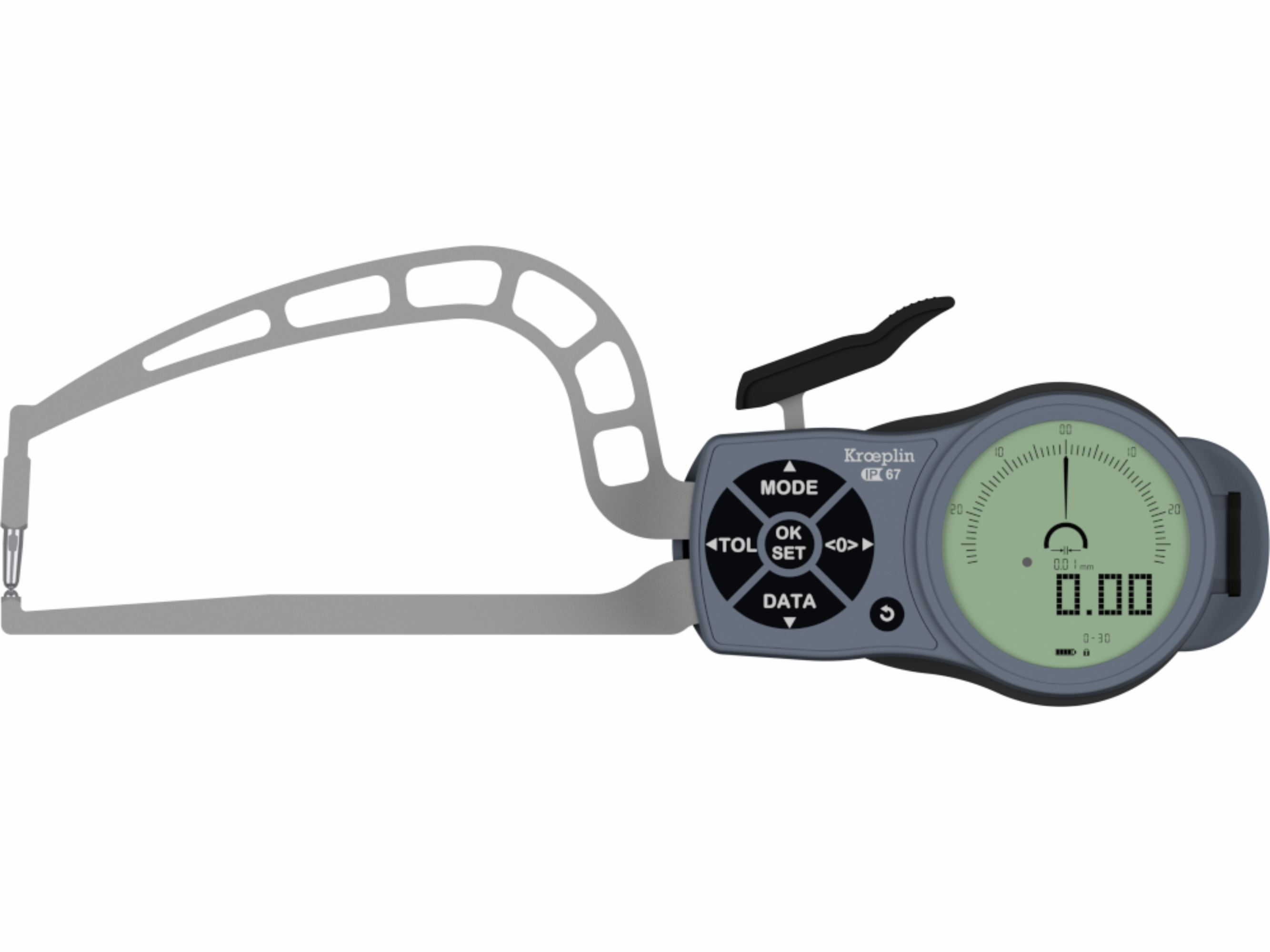 Kroeplin Digital Tube Wall Caliper Gauge 0-30mm, 0.001mm K3R30