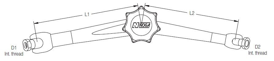 NOGA MG70003 Articulated Arm Type, 6mm Shank Diameter, 10.9" Length Indicator Holder Rod