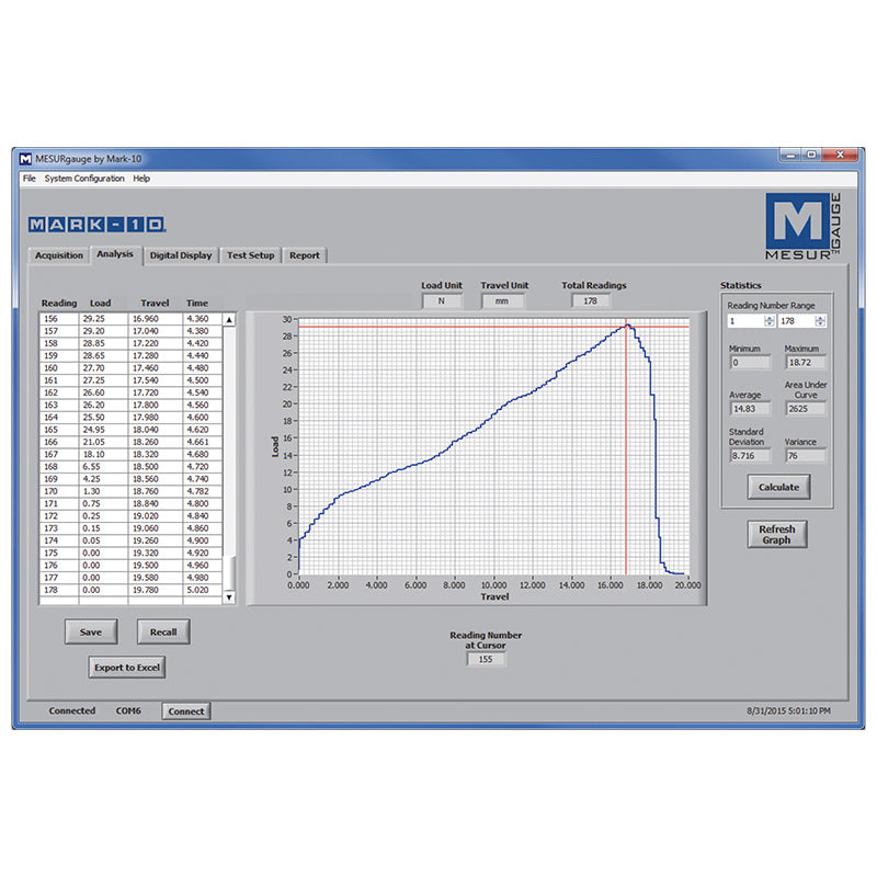 Mark-10 MESUR®gauge Plus IntelliMESUR® Software, Customer Installation on a Windows Device, Additional Seat