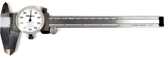 Mitutoyo Dial Caliper 0-6", 0.001", 0.1"/rev, Imperial 505-737