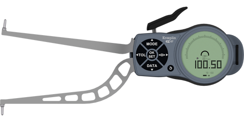 Kroeplin Internal Digital Caliper Gauge L370, 70-100mm/2.75-4" ( Mitutoyo Equivalent 209-948)