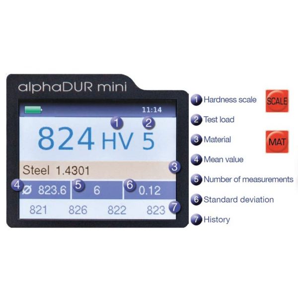Tester Display Unit BAQ AlphaDUR Mini Portable UCI Ultrasonic Hardness Tester Display Unit