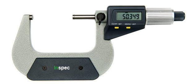 Inspec Digital Micrometer 132-03-830 Range 50-75mm/2-3" Resolution .00005"/.001mm