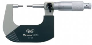 Mahr 40AB Mechanical Spline Micrometers Microbar With Reduced measuring faces Range 25-50mm x .01mm,  4134101