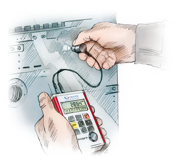 Ultrasonic Thickness Gauge external TU 80-0.01US 0.75 - 80mm 0.01mm 7 MHz Ø6mm
