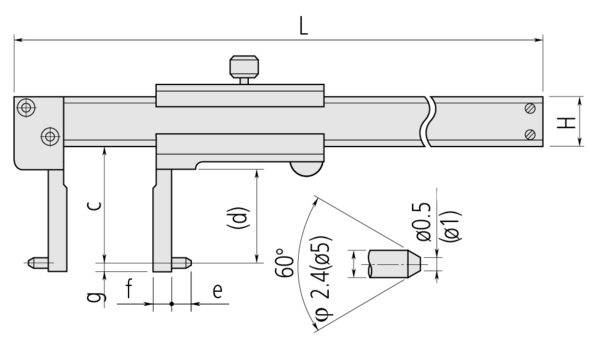 Mitutoyo Digital ABS Neck Caliper Inch/Metric, 0-6", IP67, Thumb Roller 573-751-20