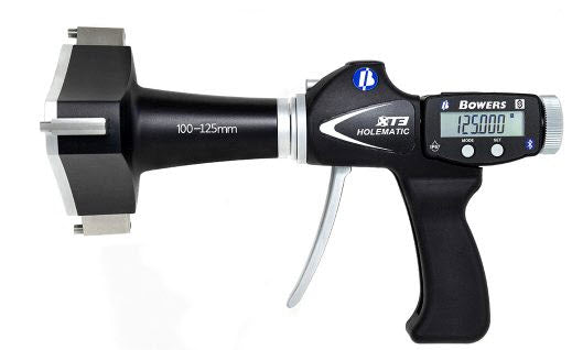 Bowers Digital Pistol Grip 3 Point Holematic Micrometers Range: 100-125mm XTH100M-BT