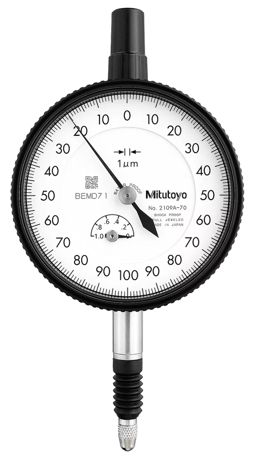 Dial Gauge, Lug Back, ISO Type IP64, Jewelled Bearing, Shockproof, 1mm, 0,001mm 2109A-70