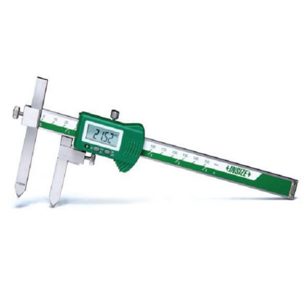 Insize Digital Centerline Caliper, Range: 0.4 to 6", 10 to 150mm, Resolution: 0.0005", 0.01mm, Battery: SR44, LCD Display 1182-150