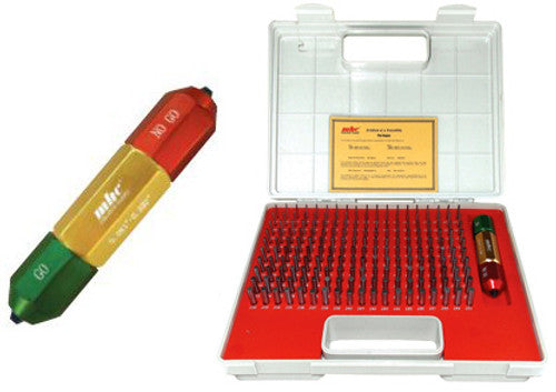 MHC Pin Sets Class ZZ Pin Sets M1-Minus Range : .061"-250" Class : ZZ Tolerance : -.0002" Number of pins : 190 With Handle 616-8211