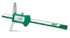 Insize  Depth Gauge Range: 0-300mm/0-12" Resolution: .01mm/.0005" Base 1141-300