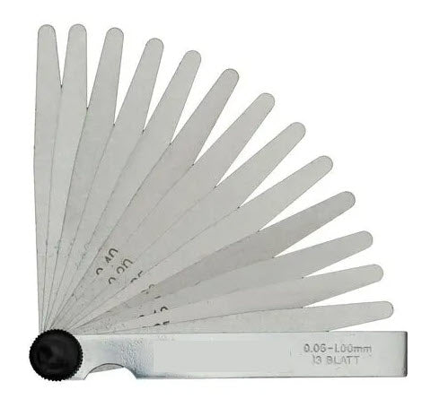 MHC 615-6482 Feeler Gauges 20 blades gauges Length 150mm Range : .05 to 1mm x .05mm