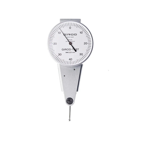 Girod GT 1493 R Lever Dial Indicator Parallel Type, Graduation 0.002mm, Range 0.2mm, Stylus Length 12mm, Bezel Diameter 37mm
