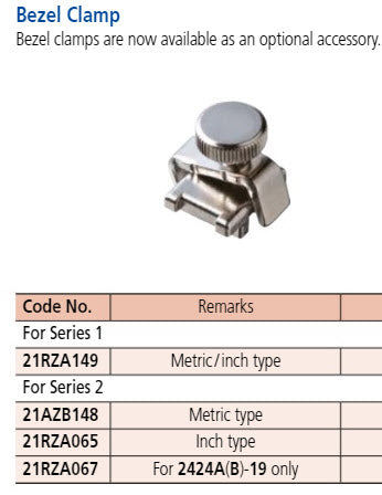 Mitutoyo 21RZA067 Bezel Clamp for 2424A (B)-19 only