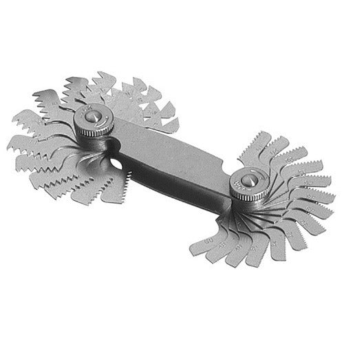 OZAR polished Tool Steel Screw Pitch Gauge, AGS-1116  Combination 4-42 UN & 0.25 to 6.0 mm , 55 Blades