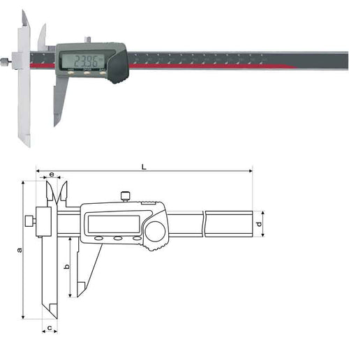 Inspec Off-set Digital Caliper 0-150mm 117-101-10