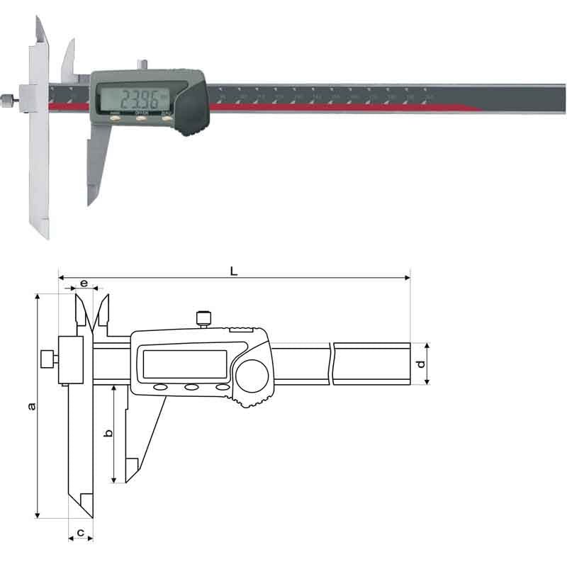 Inspec Off-set Digital Caliper 0-150mm 117-101-10