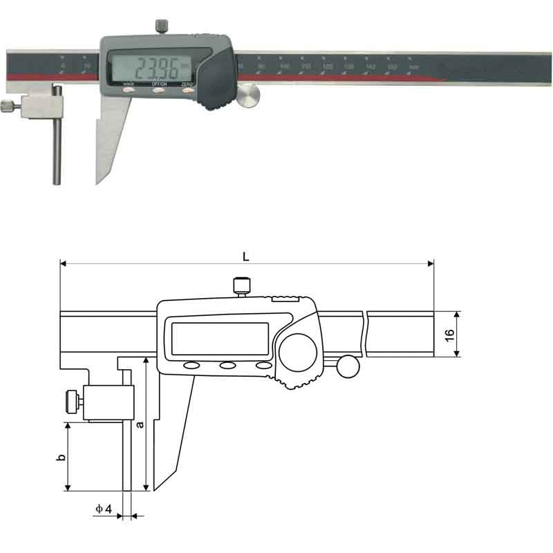 Inspec Tube Thickness Caliper 0-150mm/0-6" 116-101-10