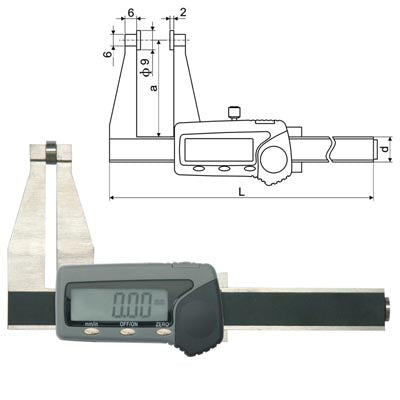 Inspec Digital Thickness Gauge 0-50mm 112-181-2