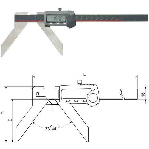 INSPEC 118-131-20 ARC OUTSIDE CALIPER 3-150MM/.12-6"