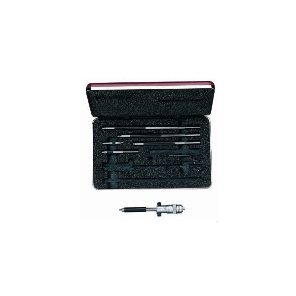 Starrett Interchangeable Rod Inside Micrometer  Range 50-200mm Measurement units Metric Graduation .01mm Extension Rods 6 rods Starrett 124MA Range 50-200mm x .01mm -6 Rods