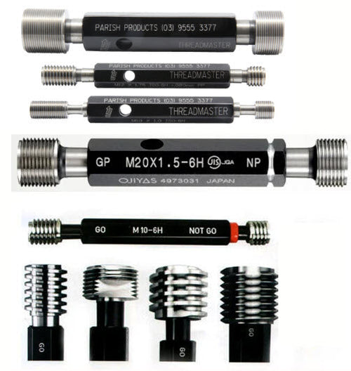 M2535P Go/No-Go Screw Plug Gauges Metric Description : Double Ended Thread Plug Gauge Go/No-Go Style E Size : M2.5 x 0.35 Class : 6H