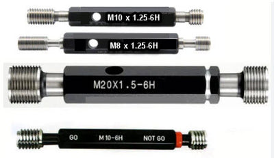 Metric Thread Plug Gauges Go No Go Class 6H Size M90 x 4 P9023-M90-2 With UKAS Certificate of Calibration
