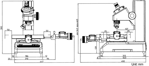 Mitutoyo 176-819D TM-1005B Toolmaker microsope 100x50 mm