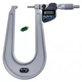 Mitutoyo Digital Sheet Metal Micrometer IP65 Inch/Metric, 1-2", Spherical Anvil/Spindle 389-372-30