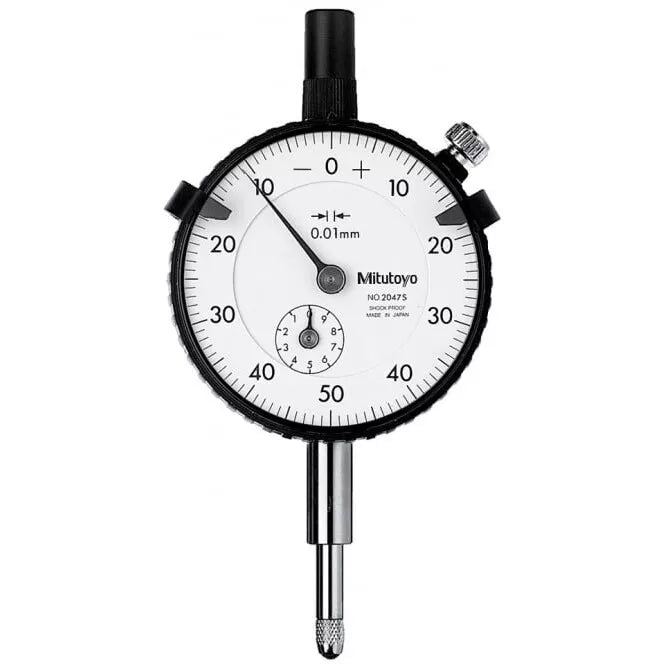 Standard Indicator, flat Back, ISO Type, 10mm, 0,01mm 2046SB