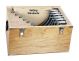 Mitutoyo 103-915-10 Outside Micrometer Set, Ratchet Stop,  Range 150-300mm, Graduation 0.01mm  (6 Piece Set in wooden box)