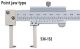 Mitutoyo 536-152, Pointed Jaw Neck Vernier Caliper, 0-150mm, Graduation .05mm, Accuracy .05mm