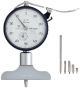 Mitutoyo 7211 Dial Depth Gauge, Range 0-200mm, Graduation .01mm , Stroke 10mm, Accuracy +/-0.015mm, Base 63.5 X 16mm , With 5 Extension Rods, 10, 20, 30, 30, 100mm